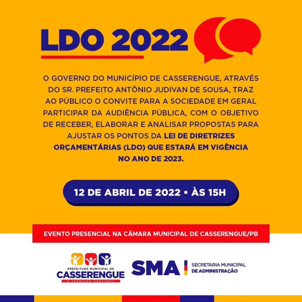 CONVITE / LDO 2022